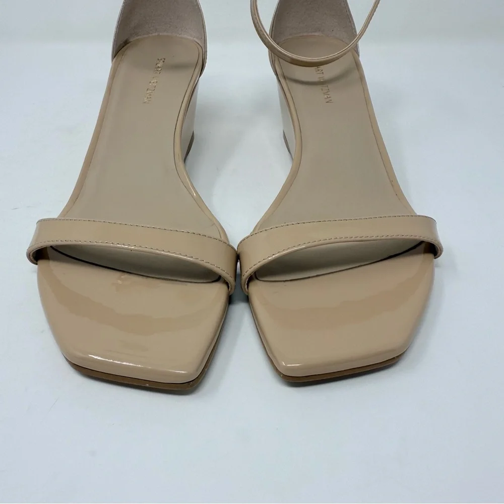 New Stuart Weitzman Nudistcurve 50 Wedge Sandal Nude Sz US 6.5 - Picture 9 of 13